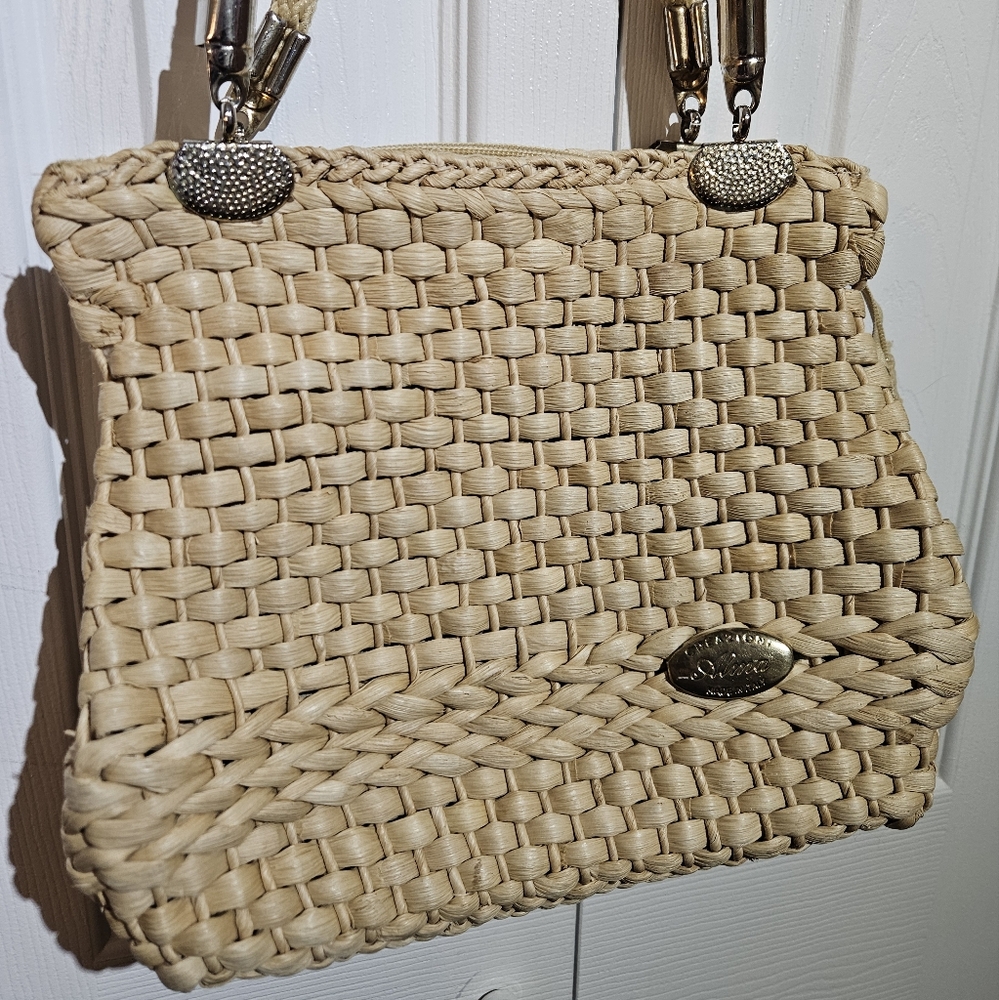 Vintage Alma Tonutti Woven Shoulder Bag